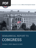 DOJ IG Semiannual Report to Congress - May 2020