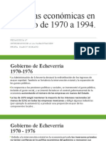 Políticas Económicas en México de 1970 A 1994