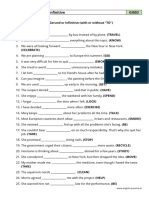 B1 Gerund and Infinitive GI003: Fill in The Correct Form: Gerund or Infinitive (With or Without "TO")