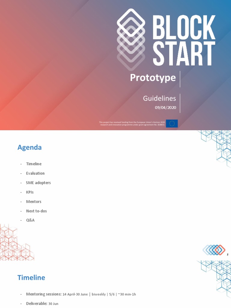BlockStart Prototype Guidelines Open Call 1 | PDF | Small And Medium ...