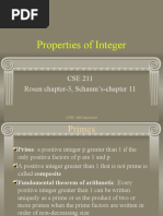 Properties of Integer: CSE 211 Rosen Chapter-3, Schaum's-Chapter 11