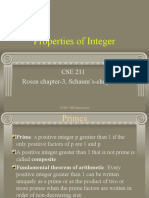 Properties of Integer: CSE 211 Rosen Chapter-3, Schaum's-Chapter 11