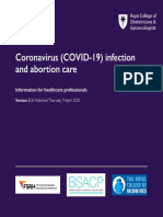 Coronavirus (COVID-19) Infection and Abortion Care: Information For Healthcare Professionals
