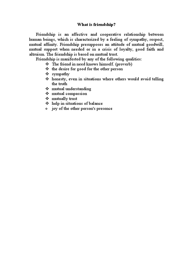 WHAT IS FRIENDSHIP IN SIMPLE WORDS visual data 2