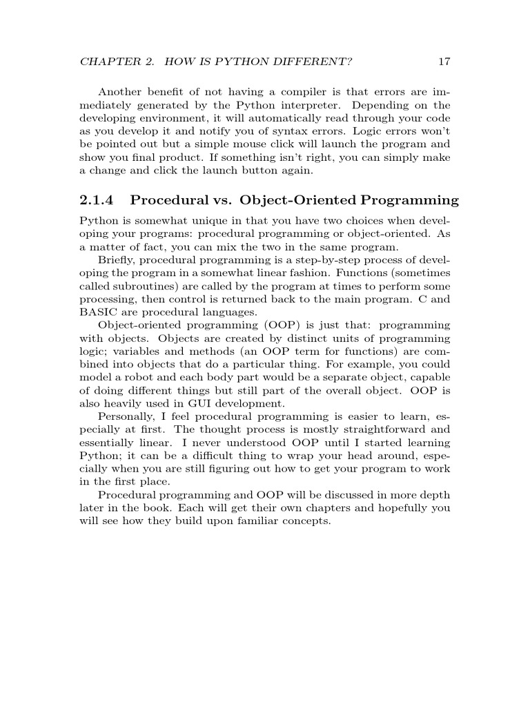 2.1.4 Procedural vs. Object-Oriented Programming | PDF | Object ...