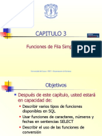 Capitulo 3: Funciones de Fila Simple