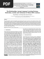 The Relationships Among Language Learning Strategy