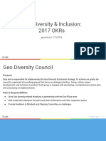 Geo Diversity/Inclusion - 2017 OKRs