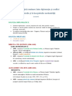 TEMA 7 - REZUMAT Spațiul Românesc Între Diplomație Și Conflict În Evul Mediu Și La Începuturile Modernității