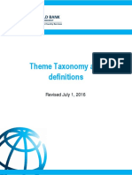 World Bank Theme Taxonomy and definitions (Revised July 1, 2016)