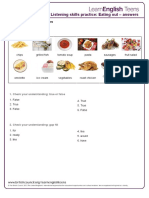 Listening Skills Practice: Eating Out - Answers: Preparation