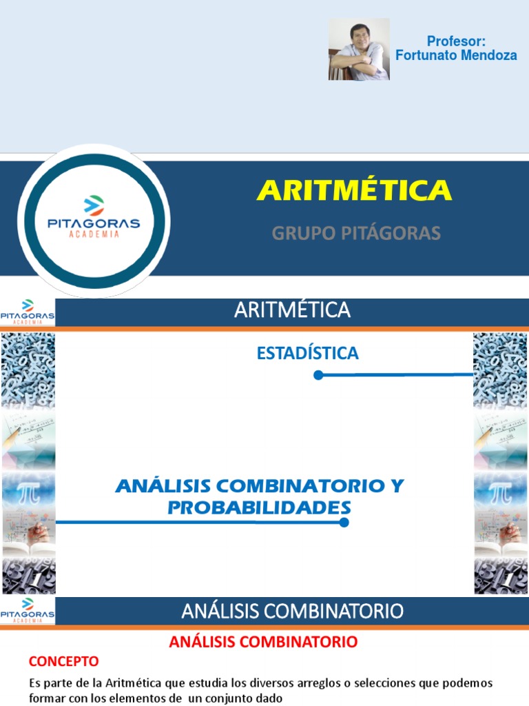 Análisis Combinatorio y Probabilidades | PDF | Combinatoria | Permutación