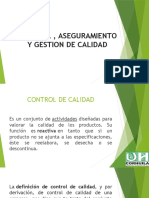 Control, Aseguramiento y Gestion de Calidad