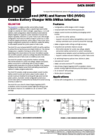 Hybrid Power Boost (HPB) and Narrow VDC (NVDC) Combo Battery Charger With Smbus Interface