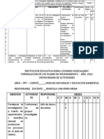 Plan de Mejoramiento de Ciencias Naturales 2018