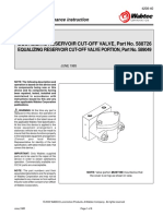 Reservoir Cut Off Valve