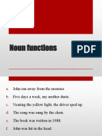 Noun functions in sentences