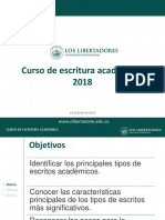 Curso de Escritura 2018 Sesión I