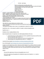 STAT 241 - Unit 5 Notes