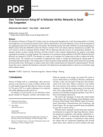 Data Transmission Using Iot in Vehicular Ad-Hoc Networks in Smart City Congestion