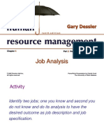 Job Analysis: Gary Dessler