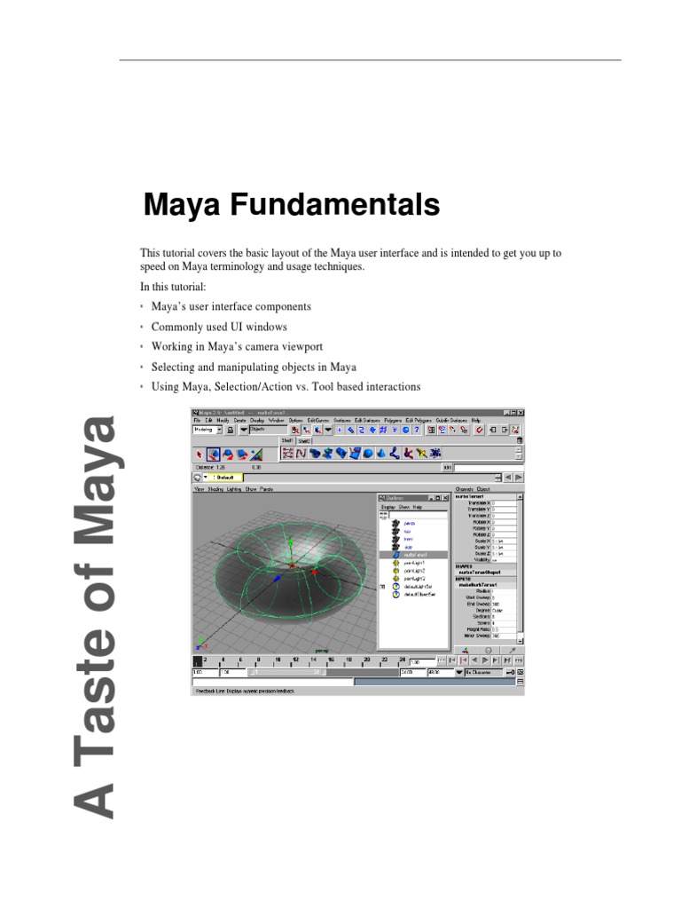 Autodesk Maya Tutorial - Maya Fundamentals | Rendering (Computer ...