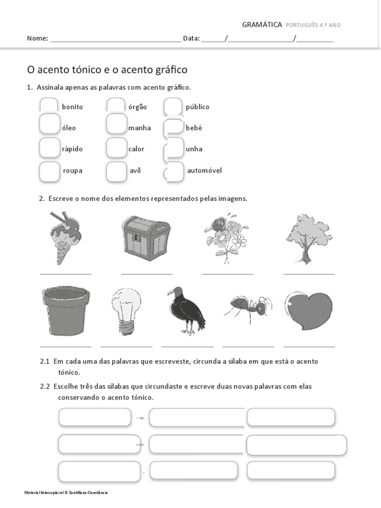 Acento Tônico x Acento Gráfico - Brasil Escola