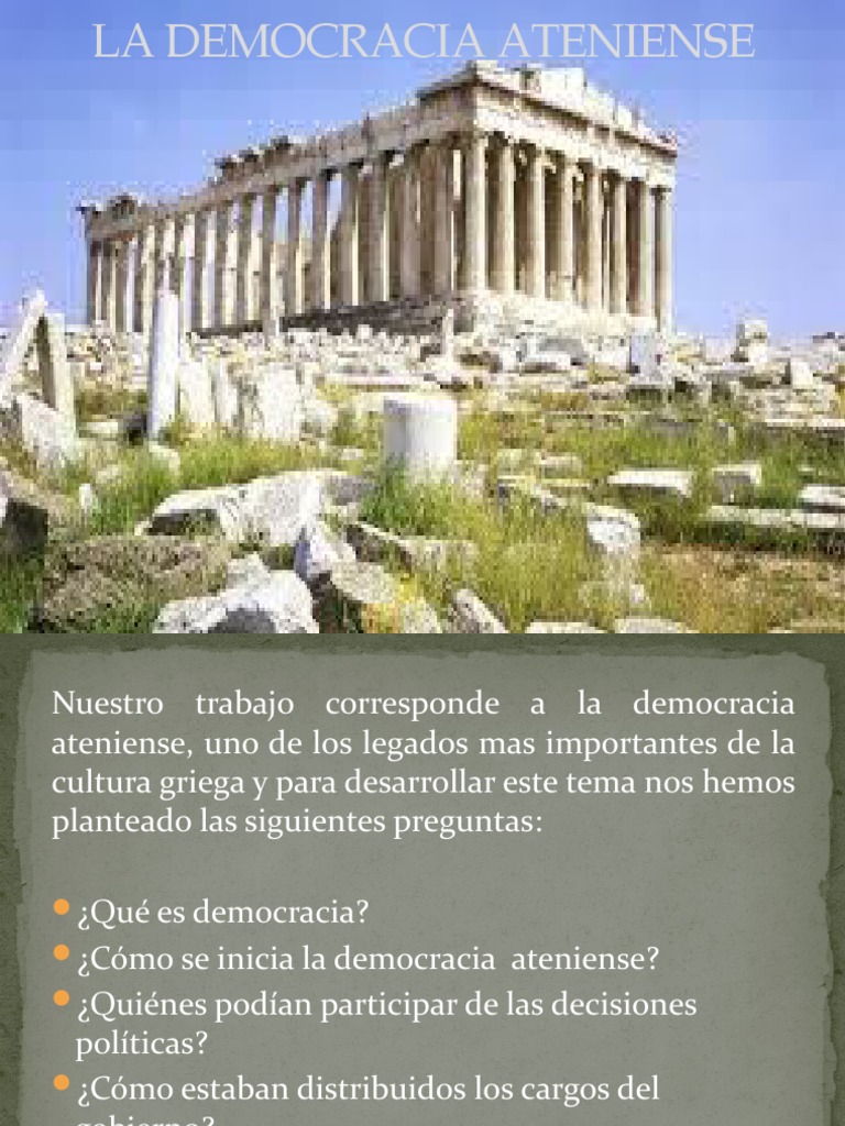 La Democracia Ateniense | PDF | Democracia | Ideologías políticas