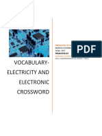 Vocabulary-Electricity and Electronic Crossword: Presented To Instructor