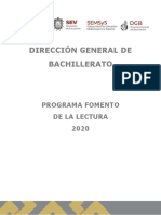 Dgb. Programa de Fomento A La Lectura 2020 - 2020