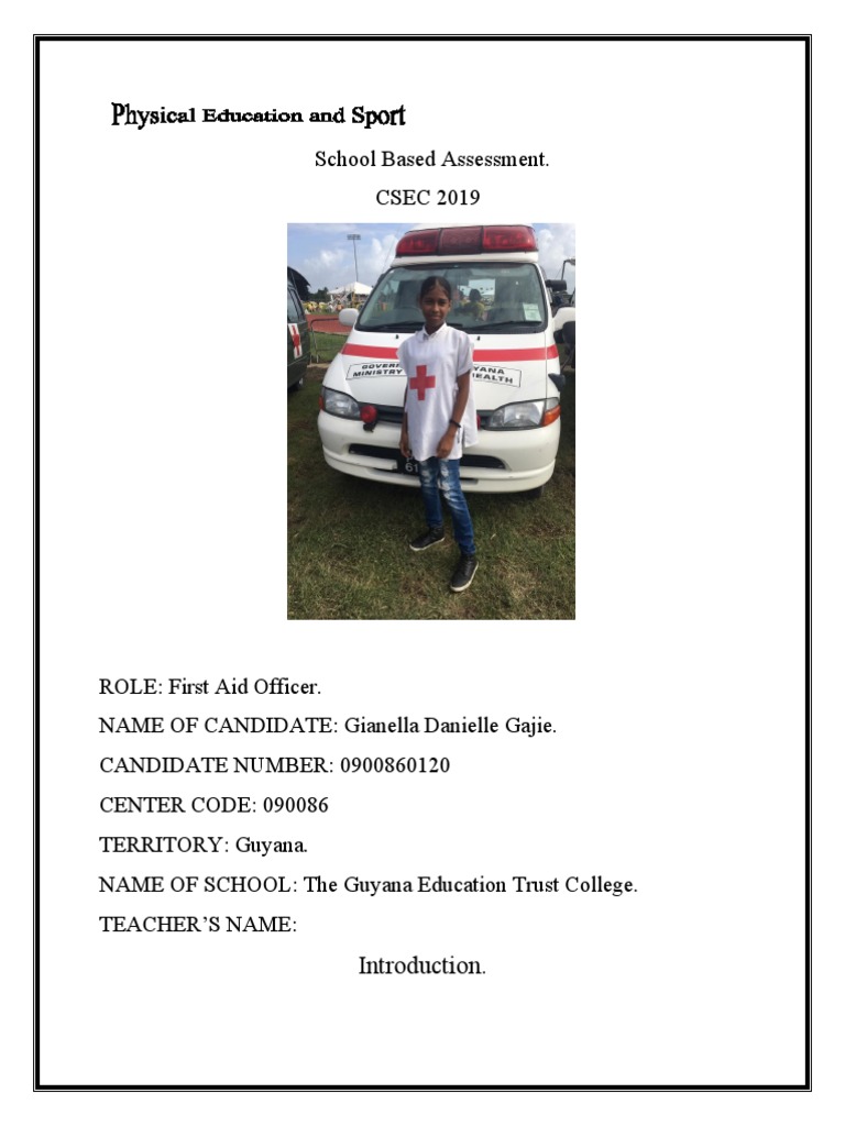 Roles of a first aid officer in sport