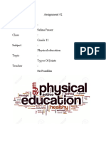 Assignment #2 Name: Selina Fraser Class: Grade 11 Subject: Physical Education Topic: Types of Joints Teacher: Sir Franklin