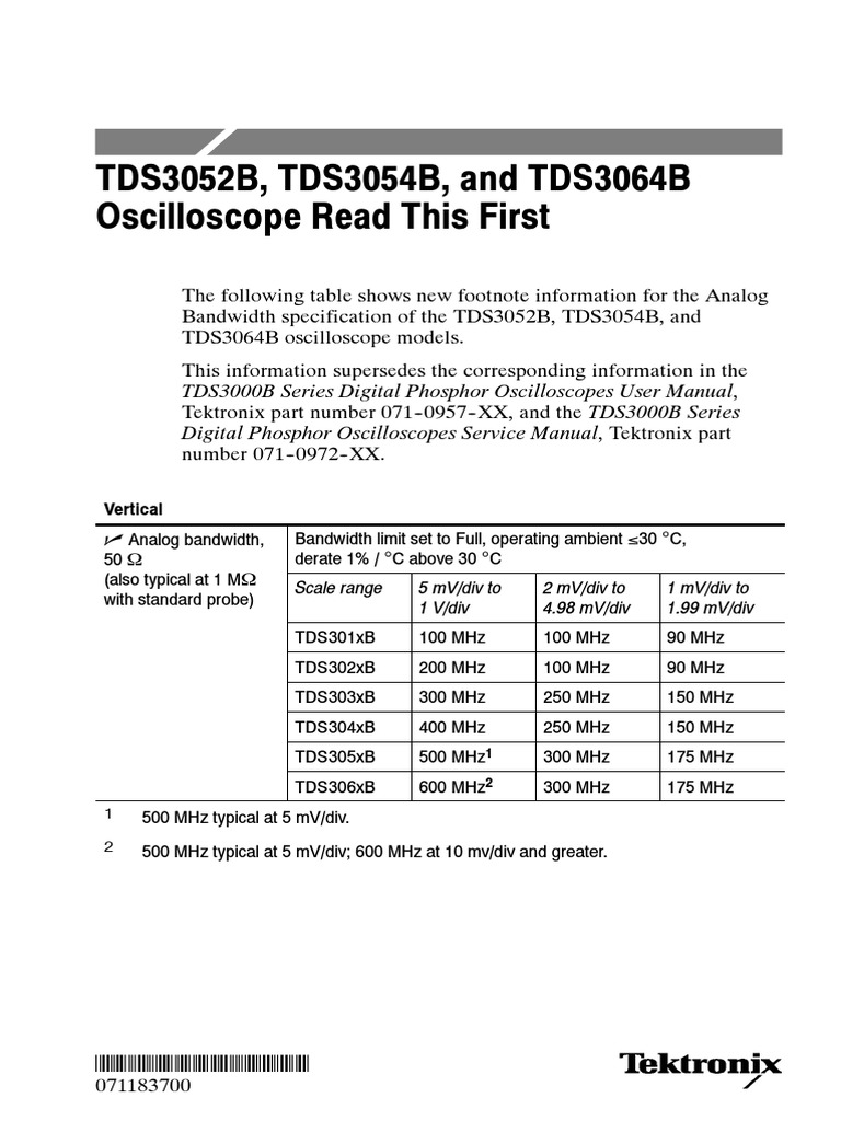 TDS3000 PDF | PDF