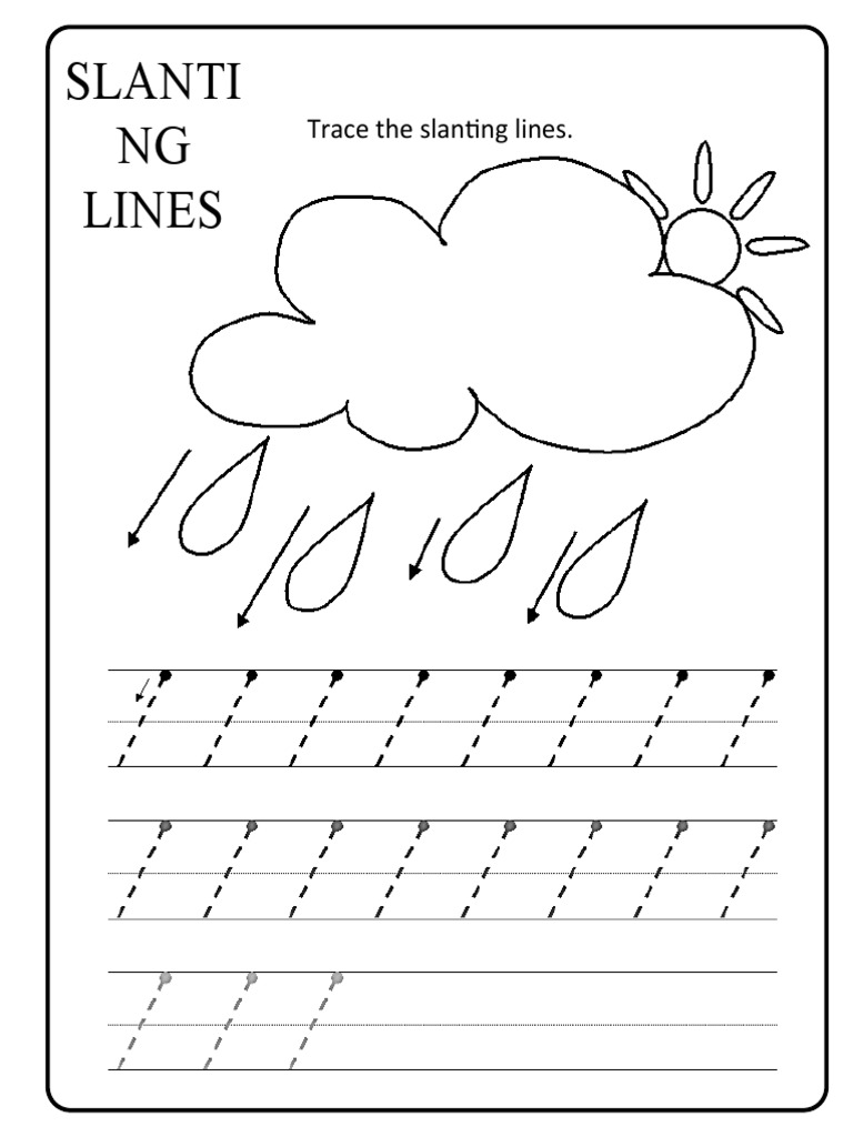 A Visual Guide to Tracing Different Line Patterns Slanting, Horizontal