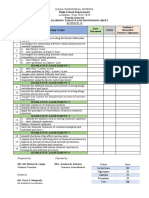 List of Learning Targets and Monitoring Sheet