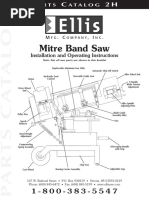 Mitre Band Saw: Installation and Operating Instructions