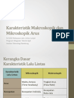 Karakteristik Mikroskopik Dan Makroskopik Arus Lalu Lintas PDF