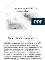 Normas para selección de materiales