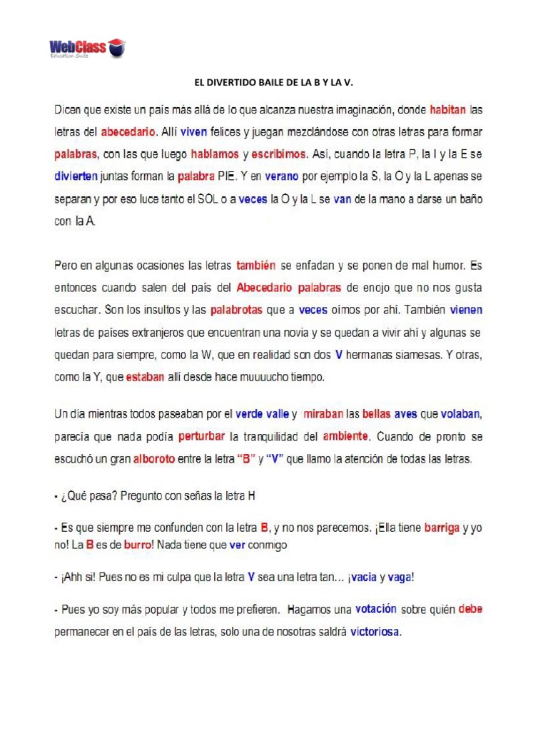 El Divertido Baile De La B Y La V