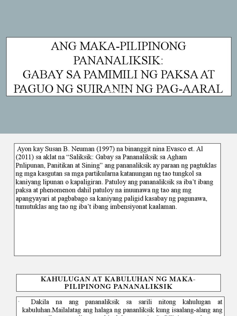 Maka Pilipinong Pananaliksik Pascal Pptx