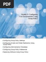 Module 6: Configuring User Environments Using Group Policy