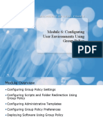 Module 6: Configuring User Environments Using Group Policy