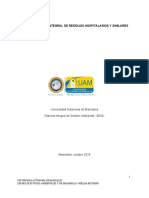 Plan de Gestion Integral de Residuos Hospitalarios y Similares Uam 0