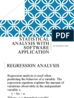 Statistical Analysis With Software Application: Mr. Jay Mark M. Torno