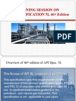 Training Session On Api Specification 5L 46 Edition