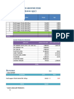 Cost Calculation Ground Fish RED SNAPPER (Lutjanus SPP) : Tanggal Jenis Ikan Harga Kgs Proses