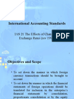 International Accounting Standards: IAS 21 The Effects of Changes in Exchange Rates (Rev 1993)