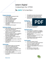 2020-21 Western Digital Scholarships For STEM We - Care Scholarships FAQs