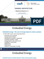 Sustainable Architecture: Materials and Resources - III
