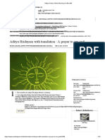 Aditya Hridaya Stotra Meaning and Benefits PDF